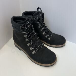 Chaco Cataluna Explorer Black Sz 7.5, EUC Leather Boots Morel, Hiking Outdoor